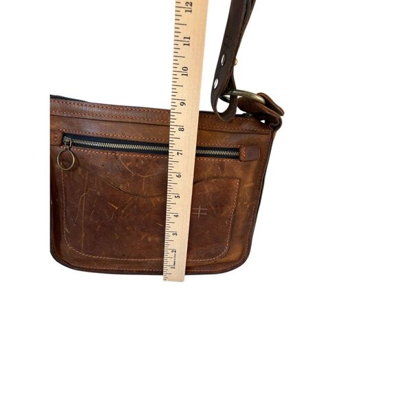 Cuddigan Leather Day Tripper Crossbody Bag Purse Brown - Picture 5 of 16